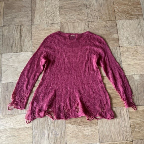 Wildfox XS Cheers Sweater Distressed Knit Pullover - Picture 3 of 8